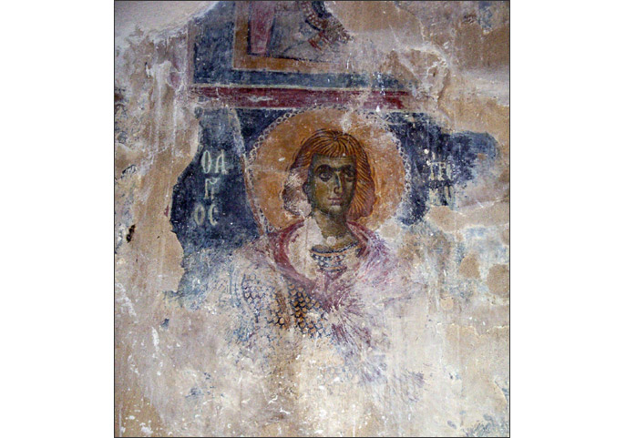 Saint (?Tryphonas) in the church of Ag. Demetrios, Hania