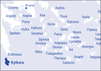 Kythera locator map
