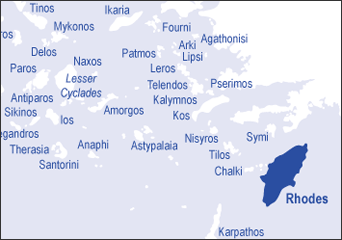 Rhodes locator map