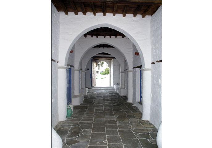 Entrance to the Vrysiani Monastery